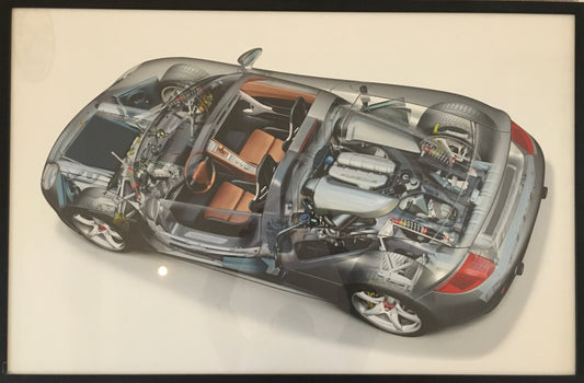 Porsche Carrera GT Cutaway Drawing