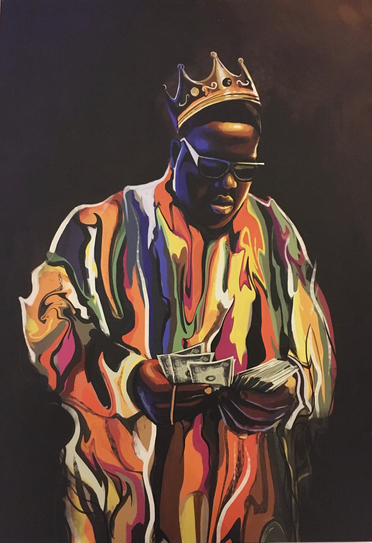 The Notorious Big Biggie Counting Money by Criss Bellini