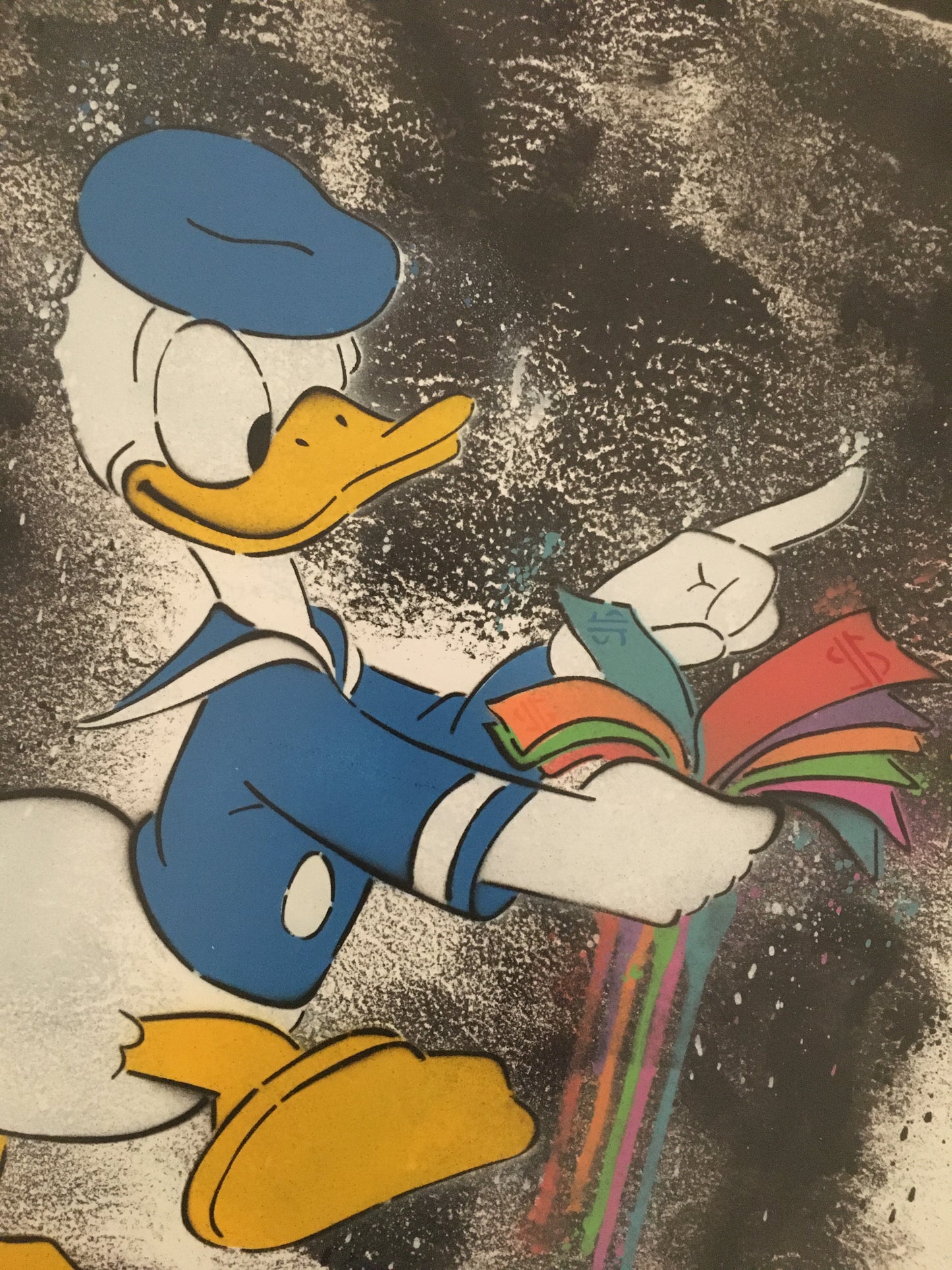 Donald Duck Counting Money Diamond Dust by European Bob